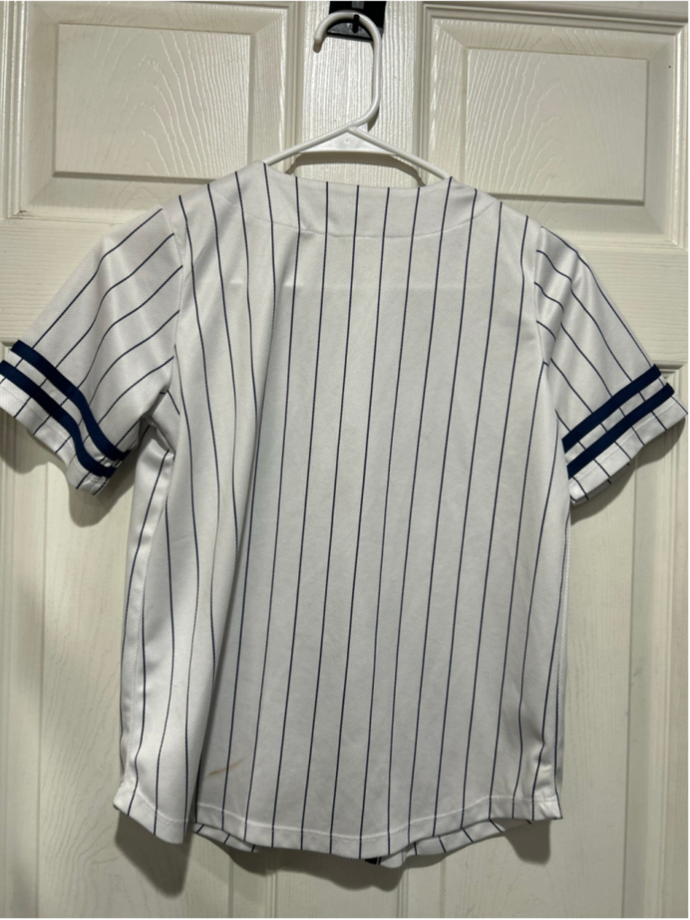 Boys Free Haven Los Angeles Baseball Jersey White Navy Blue Size 16 - Picture 4 of 5